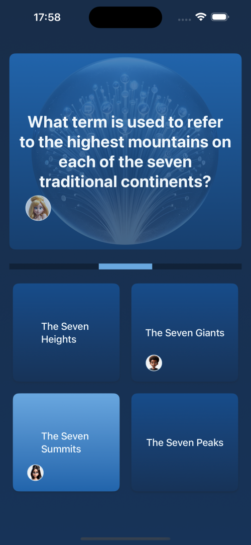 In game after you have selected your answer